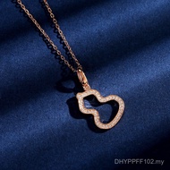 Clavicle Chain meaning S925 New Product Pendant Silver Gourd Gold-plated Medium Short Micro-inlaid N