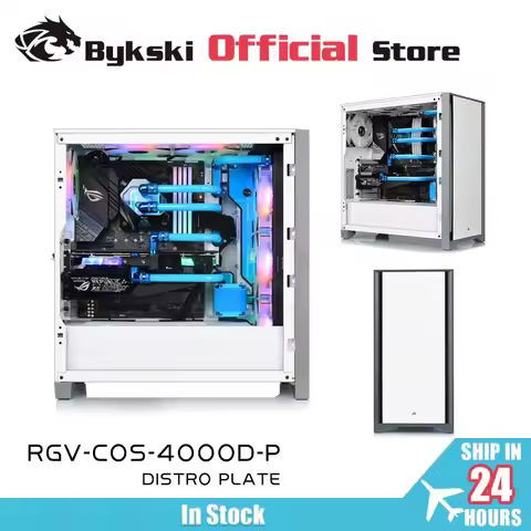 Bykski RGV-COS-4000D-P for CORSAIR 4000D Computer Case Distro Plate kit for CPU/GPU Water Cooling Bl