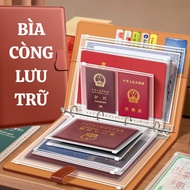 A4 A5 A6 Document Cover with Zip Bag, Waterproof, Important Document Storage