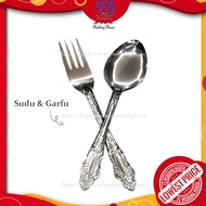 1 SETS - Stainless Steel Fork Spoon Set / High Quality Doorgift Sudu Garfu / Doorgift Sudu Garpu / Cutlery Set /Cutlerie