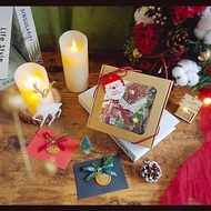 Best聖誕樹香氛蠟片 交換禮物盒/附乾燥花束、LED燈、酒巧克力2入