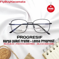 Kacamata wanita progresif/plus/minus lensa std optik
