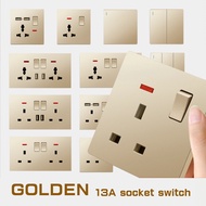 [Local Fast delivery]Universal switch socket 13A wall socket switch White light switch