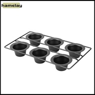 Baking Pan with Vertical Cup Design Yorkshire Pudding Baking Tray Popover Cake Pan Non-stick 6-cavit