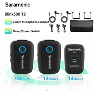 Saramonic Blink500T2 Wireless Microphone Set Lavalier Dual Transmitter & 1 Receiver Lapel Mic For Vl