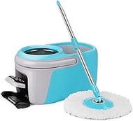 YWAWJ Pedal Drive High Speed-washing Mop Quick Drying Spin Mop with Bucket 360 Degree Spinning Four Drive Pedal Type Household Hardwood Floor Cleaning System
