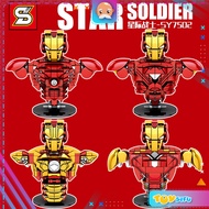 SY Sheng Yuan Star Soldier SY7502 A-D Iron Steel Mecha Man MK3 MK6 MK42 MK85 Head Figure 4 in 1 Set 