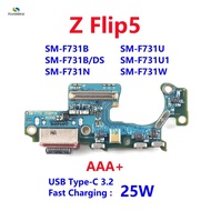 AAA+ Z Flip 5 Dock Connector USB Charger Port Flex Cable Mic Board For Samsung Galaxy Z Flip5 5G F73