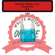 Small 15A Plug-in Fuse / Shogun 15A Blue Fuse