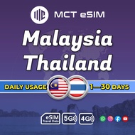 Malaysia Thailand eSIM Daily Usage 500MB-2GB+Unlimited - Receive eSIM QR Code on the same day