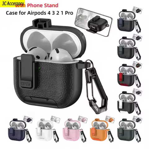 New for AirPods 4 Case With Secure Lock Soft TPU (Leather-Like Design)For AirPods 4 3 2 1 Pro Airpod