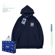 NASA ผ้าขนแกะ เรียงราย หนาขึ้น เสื้อฮู้ด อเมริกันบาง คาร์ดิเกน ซิป เสื้อแจ็คเก็ต ผู้หญิง เสื้อผ้าคู่