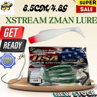 Xstream 8.5CM/4.8G 5PCS Zman Clone Floating TPR Soft Plastic Lure Bait Umpan Casting Haruan Toman