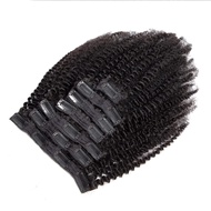 Kinky Curly Clip in Hair Extensions Real Human Hair 3C 4A Human Hair Clip in Extensions Double Weft 