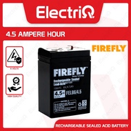 Electriq l Firefly Rechargeable Sealed Lead Acid Battery 4.5Ah/6v FELB6/4.5