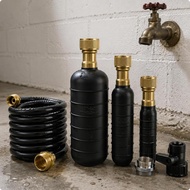 [lzdjlmy2ua] Coiled Hose Shut-Closed Valve Coil Garden Hose Flexible Kink Resistant