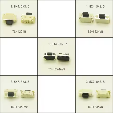 50PCS Momentary Tact Switch SMD Phone Button Side Push Micro Button Light Touch Switch 2X4mm/3X6X3.5
