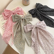 2023 Floral Big Bow Hair Accessories Long Hair Clip Female Spring Clip Top Clip