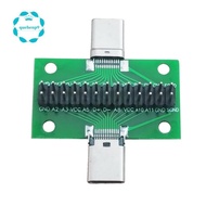 Male To Female Type C Test PCB Board Universal Board with USB 3.1 Port 20.6X36.2MM Test Board with Pins