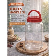 HSW - 3 Liter 3000ml 3L Multipurpose Airtight HANDLE Jar Thick Jar SturdyBENING Multifunctional Crac
