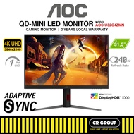 AOC U32G4ZMN 31.5-inch 4K UHD 240Hz Fast VA QD-Mini LED Gaming Monitor (3Yrs Warranty)