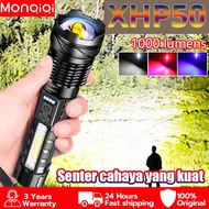 MonQiQi Senter Super Terang / senter police swat lampu/Senter Led Jarak Jauh 3000m / Senter A-76 Sor