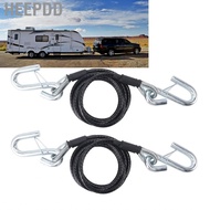 HEEPDD Trailer Safety Towing Cables  Self Coiling Weatherproof Coated with S Hook 84 Length 7500 lbs