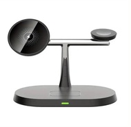 2024 15Wแท่นชาร์จไร้สายระบบแม่เหล็กสำหรับ Phone 15 14 13 PRO MAX  Watch 8 7 6 prods 3 in 1สถานีชาร์จ