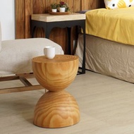 原木茶几邊桌 麻許日式侘寂風 實木設計感 極簡創意小桌 禮物