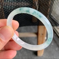 冰種翡翠天然翡翠玉鐲 A玉手鐲 玉鈪 • 冰種飄花翡翠福鐲