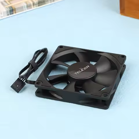 Teucer UT-8015 8CM Chassis Fan Slim 15mm Thinckness 12V/4Pin PWM Hydraulic Bearing 1200-3000rpm PC C