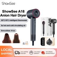 ShowSee A18 Negative Ion Hair Dryer 1600W Ultra Drying 8 Modes Professional High Speed Hair Dryer