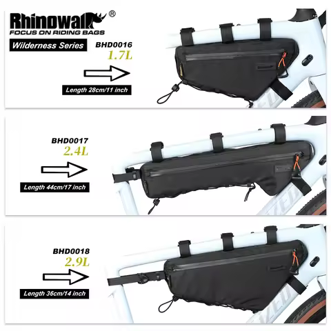 Rhinowalk Bike Triangle Tube Bag Water-Resistant 1.7L/2.4L/2.9L Cycling Frame Bag For MTB&Road Bike 