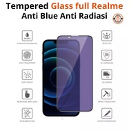 LAYAR Realme Tempered Anti Blue Full Cover 10D C51 C51S C53 C55 Full Screen Anti Radiation Screen Pr