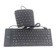 Wired Keyboard 85-Key Silicone Soft Keyboard Waterproof Anti-dust Mute Folding Game Office Silent Ke
