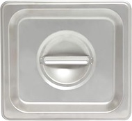 Thunder Group STPA5160C Steam Table Pan Cover, 1/6 Size, Solid with Handle, Reinforced Corners, 24 G