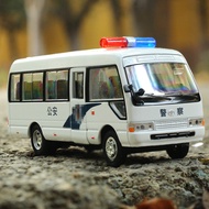 Shenghui 1: 32 FengT Kost Special Police Car Alloy Car Model Medium Bus Toy Car Pull Back Sound Ligh
