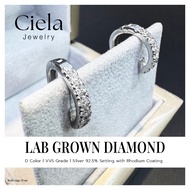Lab Grown Genuine Diamond Hoop Earrings 100 Water (D Color) VVS 0.03 CT l 92.5% Silver Frame | Ciela