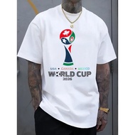 North America Soccer Gift Soccer 2026 Fan Shirt USA Canada Mexico Football Tee 24F4