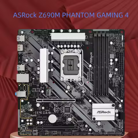 ASRock Z690M PHANTOM GAMING 4 Motherboard LGA 1700 intel Z690 Support 14900KF 12700K 12400F 12100F C
