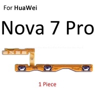 สวิตช์ปุ่มเปิดปิดปุ่มปิดเสียงเงียบปุ่มสายเคเบิ้ลยืดหยุ่นสำหรับ HuaWei Nova 8 7i 7 Pro SE 5T Lite 3 Plus