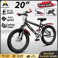 AENXRD 20 inch 8-13years Basikal Budak Mountain bike 7/21 speed sprot bike Dual disc brake cushioned
