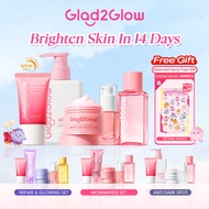 Glad2Glow 5PCS Skincare Set Moisturizer,Sunscreen,Cleanser,Serum,Toner Brightening|Repairing Barrier