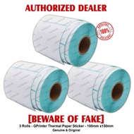 GPrinter Thermal Paper Sticker A6 Size -almost 4in x 6in Stickers 325 pcs per Roll- 3 Rolls (325pcs)