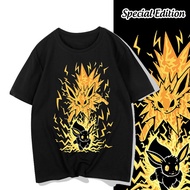 AGASA Eevee Thunder Evolution T-Shirt Jolteon 4D 8D Edition Full Cotton T-Shirt