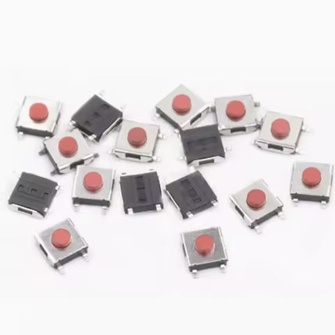 100pcs 4Pin 5Pin 6*6*3.1 mm SMD Switch 4Pin Touch Micro Switch Push Button Switches Red SMD Tact Swi