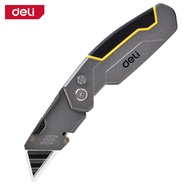 Deli T-Type Cutter / Pisau Kayu Lipat Material SK2 Isi Mata Pisau 5 pcs EDL006Z