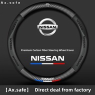 【Ax·safe】Nissan leather steering wheel cover Leaf Qashqai Latio NV200 Almera Royale Serena Urvan Patrol X-TRAIL Terra Navara car steering wheel cover car accessories car accessories interior