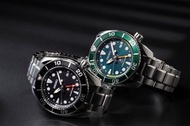 【現貨】Seiko 精工 45mm Prospex Solar Diver Scuba GMT Men's Watch SBPK001 / SFK003J1 Green Dial  /  SBPK003 Black Dial 太陽能GMT潛水手錶 黑面/ 綠面 日本製