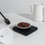 咖啡壺泰摩黑鏡BASIC咖啡電子秤 意式手沖咖啡壺秤 家用咖啡豆稱重計時